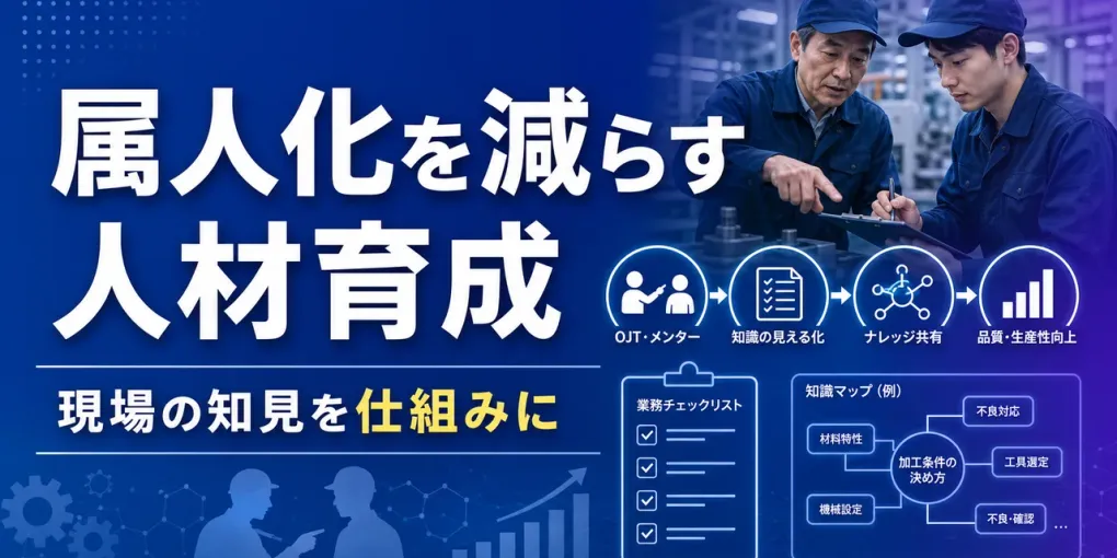 中小製造業の人材育成｜技術継承と属人化解消を進める実務手順