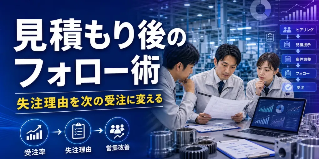 製造業の見積もり後フォロー｜催促せず失注理由を次の受注に変える