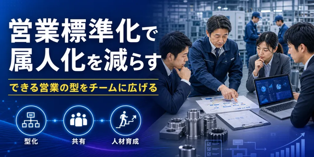 製造業の営業標準化｜属人化を減らし受注プロセスを型にする方法