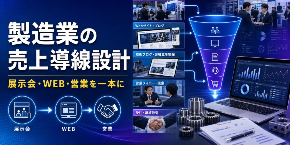 製造業の売上導線設計｜展示会・WEB・営業を受注までつなぐ方法