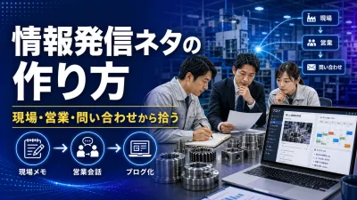 製造業の情報発信ネタの作り方｜現場・営業・問い合わせから拾う