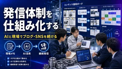 製造業の発信体制づくり｜AIと現場でブログ・SNSを続ける仕組み