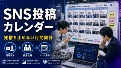 製造業のSNS投稿カレンダー｜現場ネタを止めずに回す月間設計