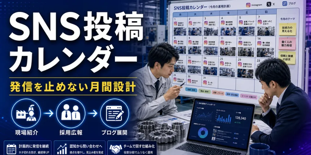 製造業のSNS投稿カレンダー｜現場ネタを止めずに回す月間設計