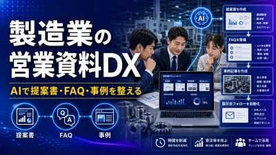 製造業の営業資料DX｜AIで提案書・FAQ・事例を整える