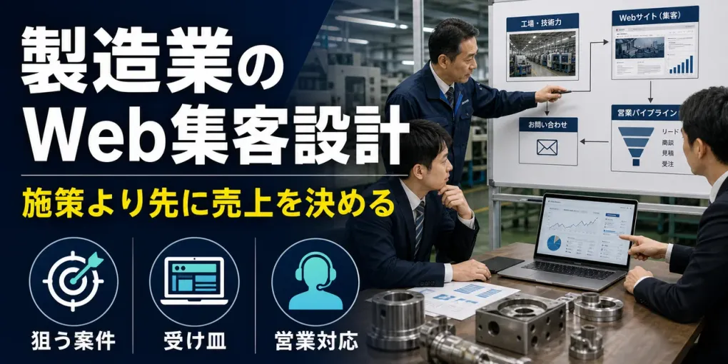 中小製造業がWeb集客を始める前に整理すべきこと｜施策より先に決める売上設計