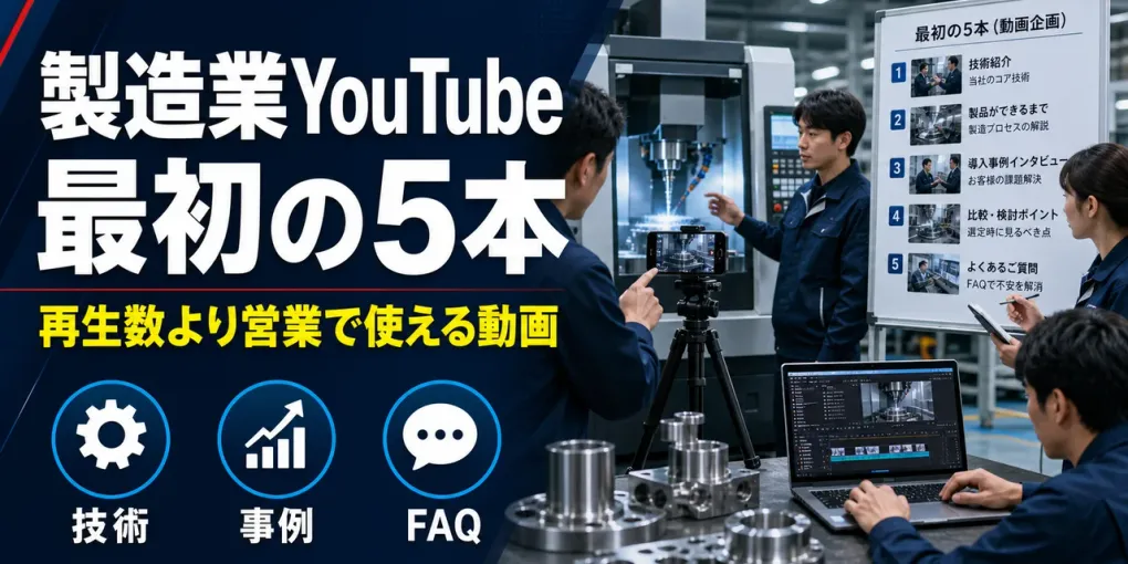 製造業のYouTube活用｜最初に作るべき5本の動画と運用設計