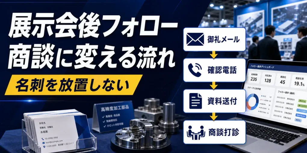 製造業の展示会後フォロー｜温度別シナリオで名刺を商談へつなぐ