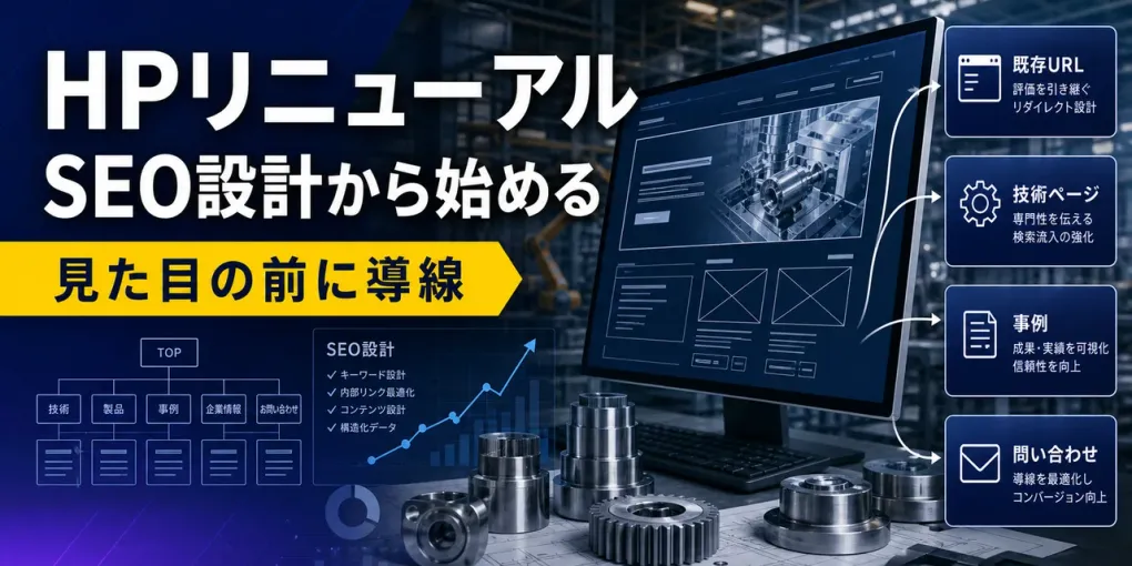製造業ホームページリニューアルのSEO｜順位を落とさない移行手順