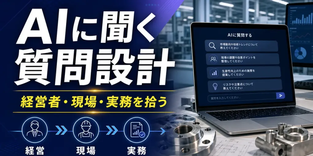 製造業のAI検索プロンプト設計｜経営者・現場・実務の質問から記事を作る