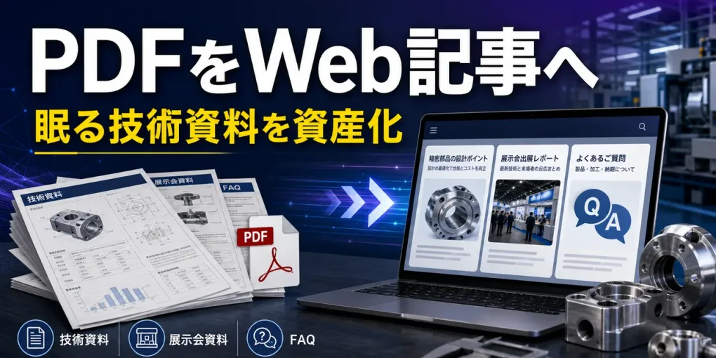 製造業の技術資料をWeb記事に変える方法｜PDFとHTMLの使い分け