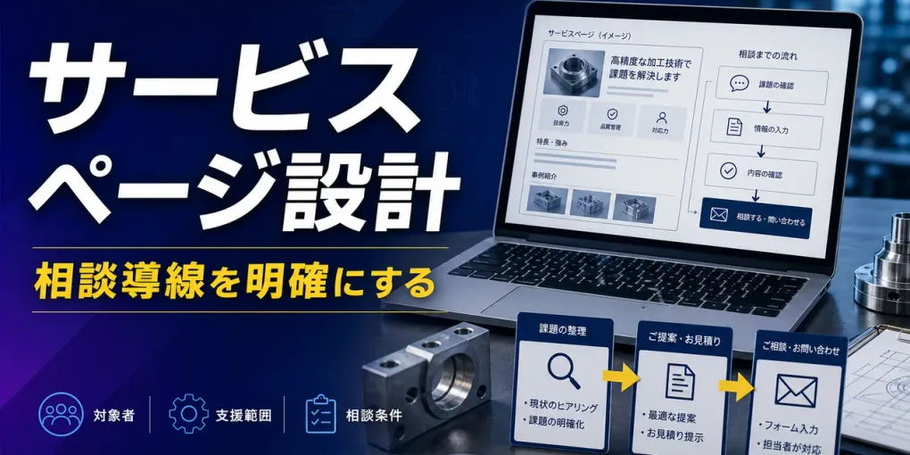 製造業のサービスページの作り方｜検索・AIから相談につなぐ実務設計