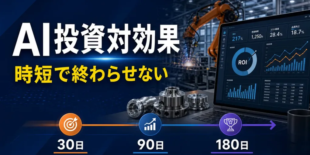 製造業のAI投資対効果ロードマップ｜時短で終わらせない成果指標の作り方