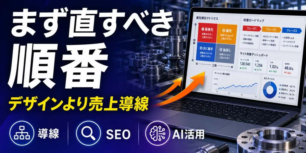 製造業ホームページ改善は何から？優先順位と30日実行表