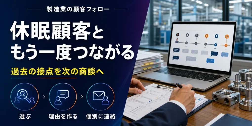 製造業の休眠顧客掘り起こし｜売り込みにならない再接触の進め方