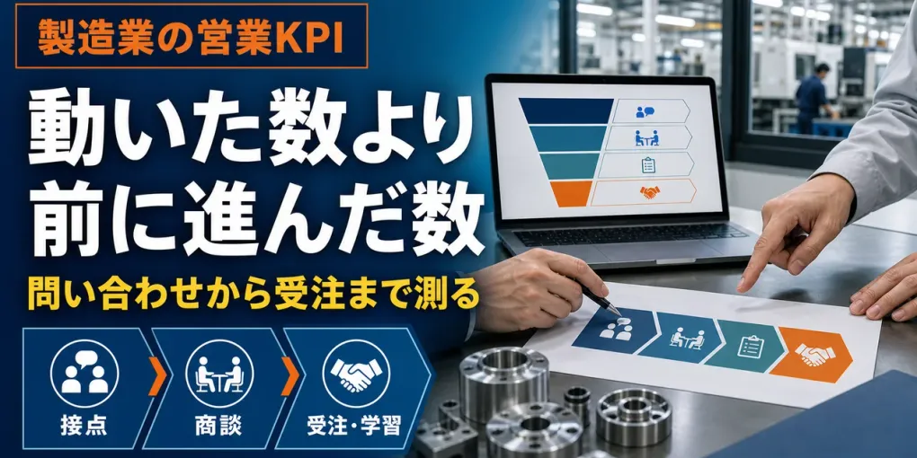製造業の営業KPI設計｜行動量ではなく受注までの前進を測る