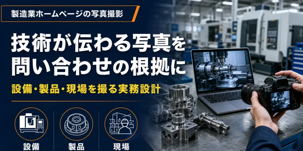 製造業ホームページの写真撮影｜設備・製品・現場を問い合わせにつなぐ