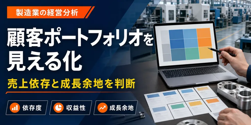 製造業の顧客ポートフォリオ分析｜売上依存と成長余地を見える化