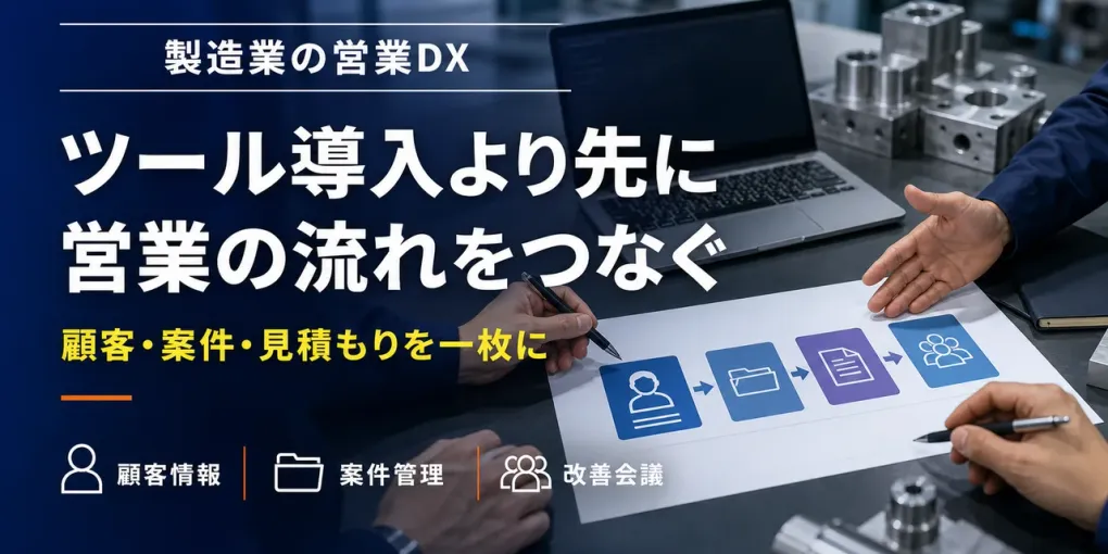 製造業の営業DXの進め方｜SFA導入前の7手順と90日ロードマップ