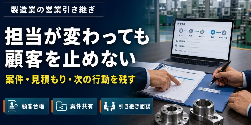 営業引き継ぎのやり方｜製造業で顧客と案件を止めない7手順