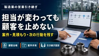 営業引き継ぎのやり方｜製造業で顧客と案件を止めない7手順