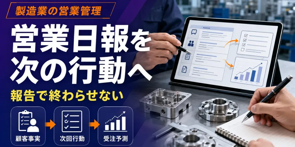 製造業の営業日報｜案件の次の行動と受注予測につなぐ書き方