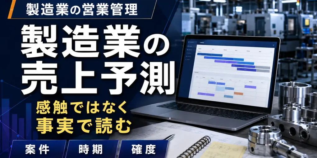 製造業の売上予測｜営業の感触を案件・時期・確度で見直す方法
