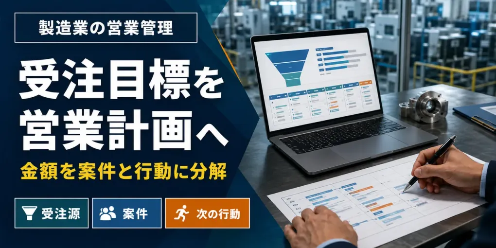 製造業の営業計画｜受注目標を案件・行動へ落とす実務手順