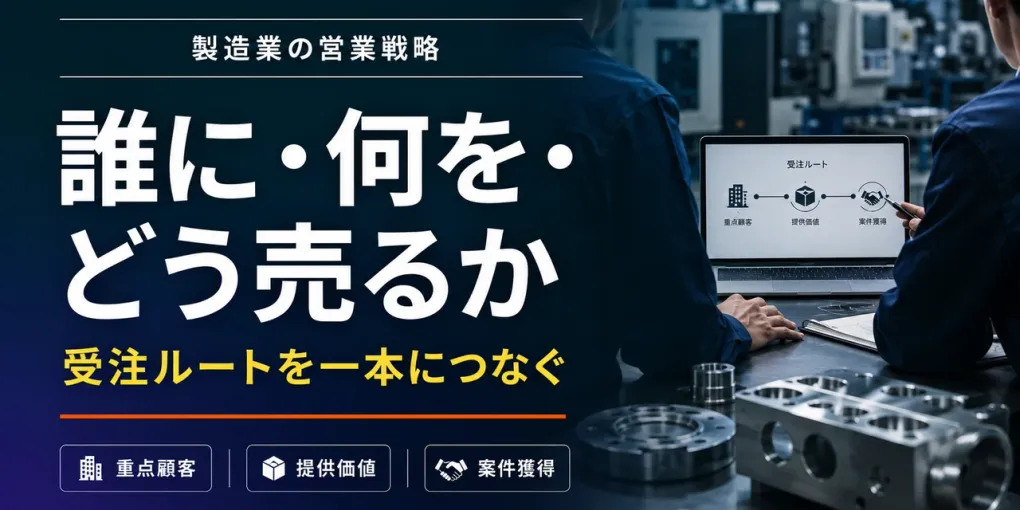 製造業の営業戦略｜重点顧客・提供価値・受注ルートを決める方法