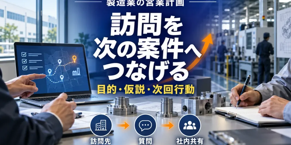 製造業の営業訪問計画｜御用聞きで終わらず次の案件を作る方法