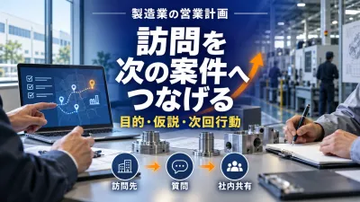 製造業の営業訪問計画｜御用聞きで終わらず次の案件を作る方法