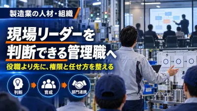製造業の管理職育成｜現場リーダーを判断できる責任者へ育てる方法