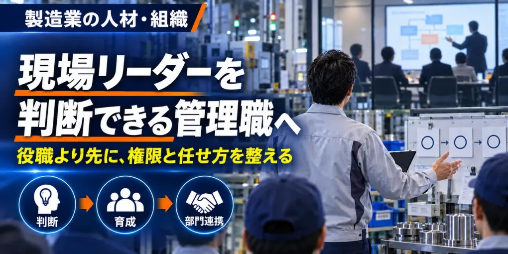 製造業の管理職育成｜現場リーダーを判断できる責任者へ育てる方法