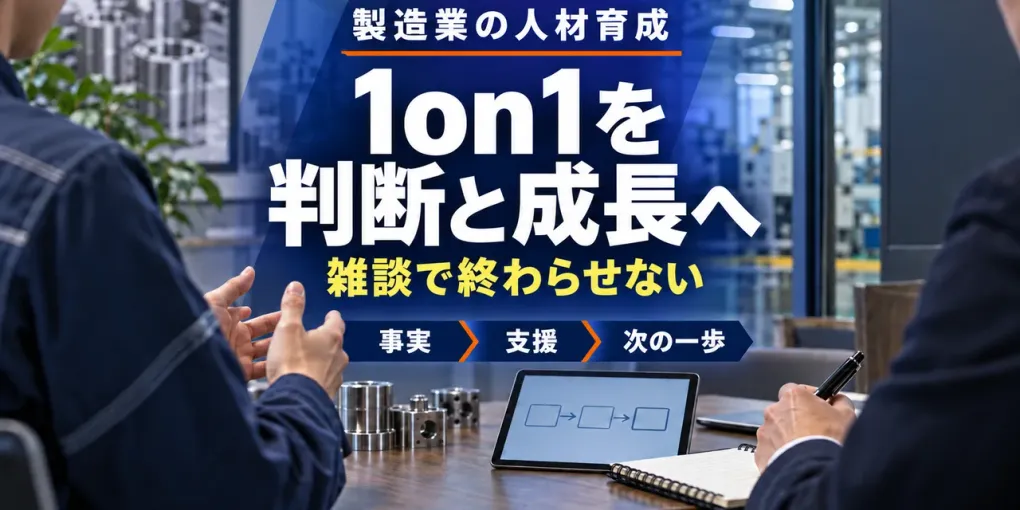 製造業の1on1ミーティング｜雑談で終わらせず判断と成長につなぐ方法