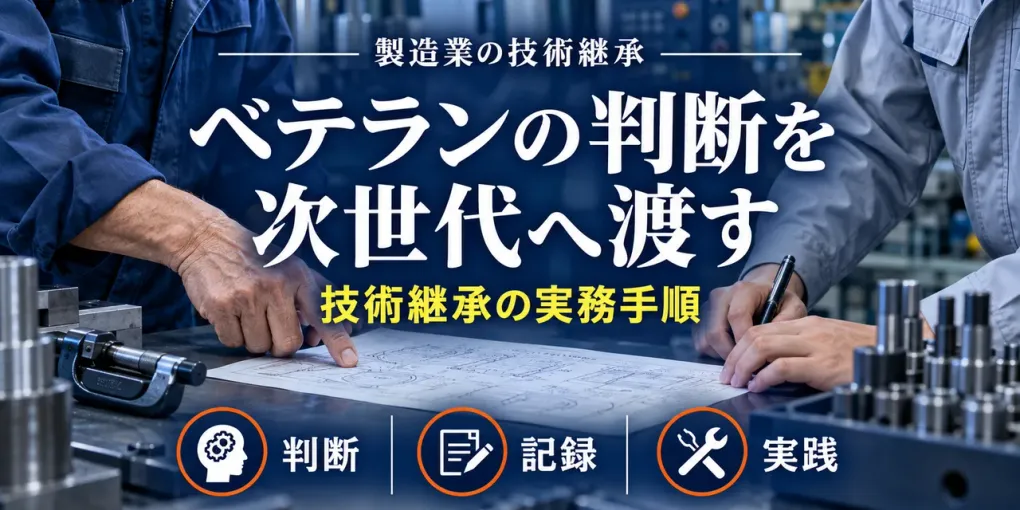 製造業の技術継承｜ベテランの判断を次世代へ渡す7つの実務手順