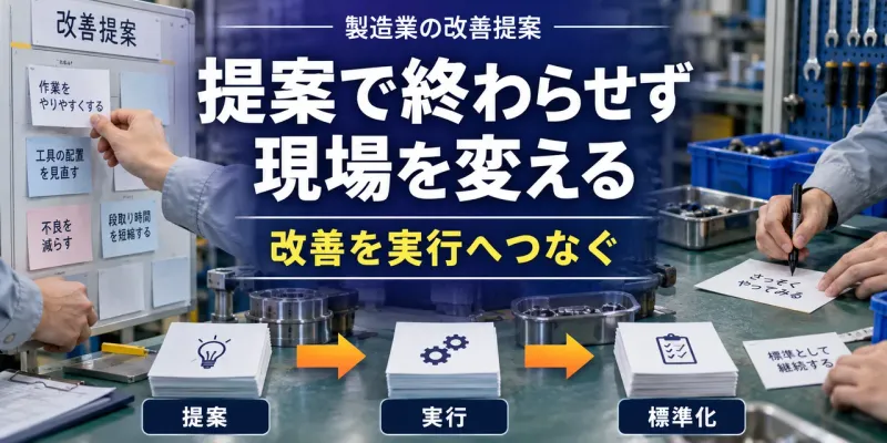 製造業の改善提案制度｜アイデアを実行・検証・標準化へつなぐ方法